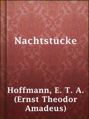 cover image of Nachtstücke